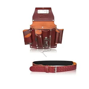 Leather Electrican Tool Pouch with Foam Padded Work Belt | Carpenter Tool Pouch | Electrician Pouch | Electric Tool Bag | Electrician Bag | Leather Tool Belt