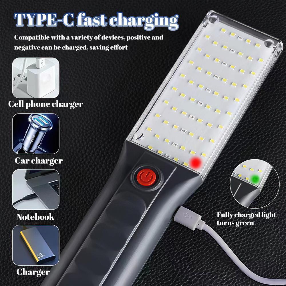 Work Light, Rechargeable LED Work Light with Hanging Hook, 1500 Lumens, Portable Flashlight 180° Rotate 5 Modes, Magnetic Light, for Car Repairing/Under Hood/Emergency Waterproof
