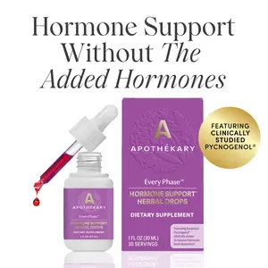 Apothékary Every Phase - Hormone Support Liquid Herbal Drops* | Alcohol-Free, Non-GMO Project Verified, Certified Gluten-Free, PETA Certified Vegan & Cruelty-Free, Third Party Tested, Made in the USA