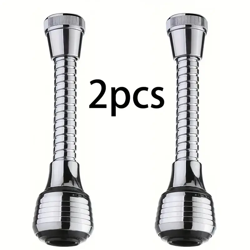 2pcs, 360° Rotating Faucet Extender, Dual Spray Modes (Powerful/Stream), Anti-Splash Design - Durable ABS Material, Tool-Free Installation, Suitable for Bathroom and Kitchen Sinks - Compatible with Most Faucets - Space-Saving Faucet Accessory