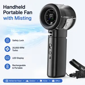JVSCAM Nano Ice Mist High-Speed Multifunctional Portable AC - Rechargeable Mist Fan Cooler with 2-Second Ultra-Quiet Cooling, Portable Handheld Turbo Fan for Outdoor Use