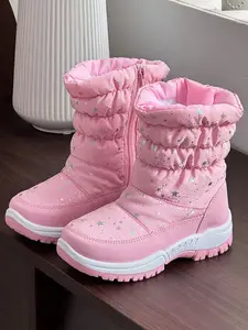 Boys' Snow Boots Outdoor Shoes, Fashionable Kids Winter Footwear, Boys & Girls Snowboots, Comfortable and Stylish Shoes, Waterproof Boots