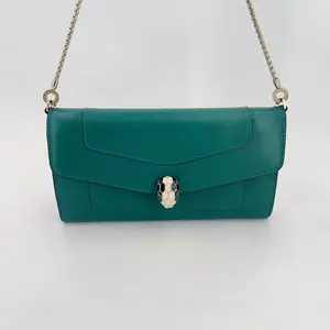 Pre-owned Bvlagri leather Crossbody Bags Bvlgari Serpenti Forever Green Handle Bags