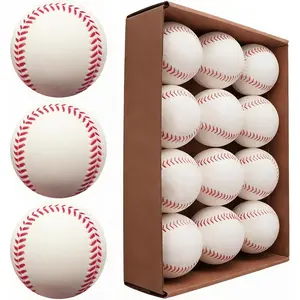 12pack Pitching Machine Baseballs 9inch 3.5oz PU Material Ball for TeenagersTo Practice Hitting and Fielding Practice