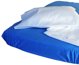 Premium Disposable Pillow Cases - 100 Count - Heavy-weight SMS or SBPP, Soft, Fluid Resistant, Single-Use - 21"x30", Blue
