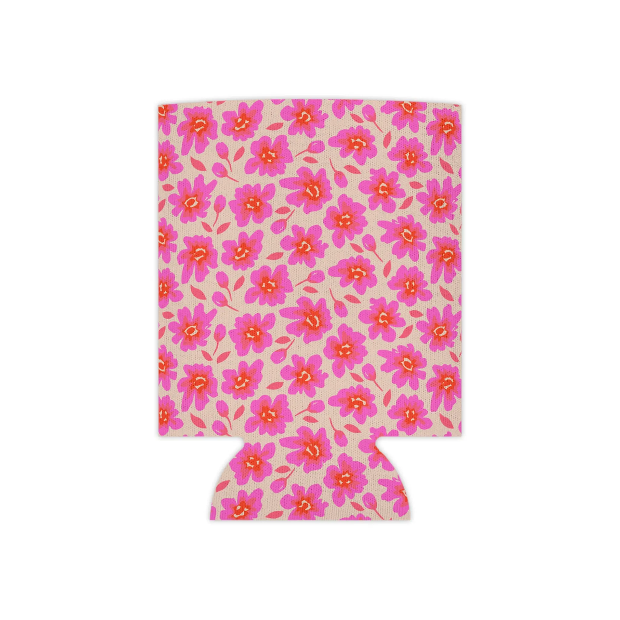 Andi Elaine Lightweight Regular Can Cooler - Retro Pink, Fuchsia Flower Kitchen Drink Koozie