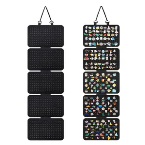 Enamel Lapel Pin Display Panels Organizer with 5 Loose-Leaf Board Pieces, Hanging Brooch Pin Organizer, Badge Collection Display Pages Holds at Least 170 Pins.(Pins Not Included)