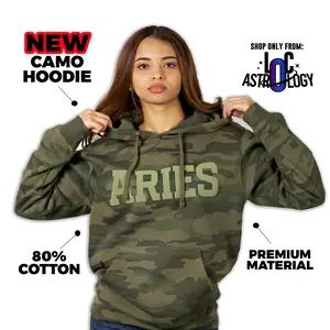 Hoodie: Camo Premium Zodiac Puff Print | Limited Edition