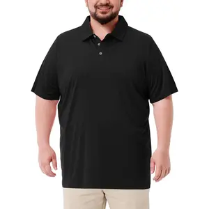 Big and Tall Men's Polo Shirt UPF 50+ Quick Dry Short Sleeve Collared Golf Shirt for Casual Work(XL-8XL)