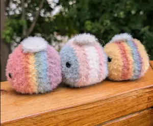 Rainbow Pride Bee Crochet | Rainbow Pride Bee | LGBTQ+ Crochet Bee | Pride Plushie | Pride Month Gift | Crochet Rainbow | Rainbow Bee