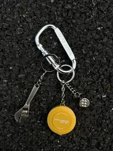 D-shaped Carabiner Keychain, Creative Car Keychain, Tape Measure Keychain, Multi Purpose Keychain for Men & Women, Trendy All-match & Exquisite Keychain for Birthday Gift