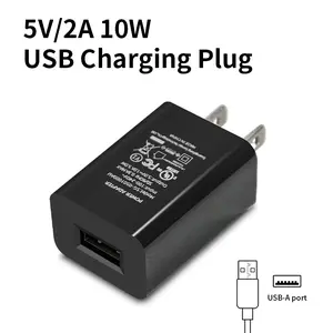 Compact Us Plug Cube Charger, 5v2a Fast Charging Adapter, 10w USB Wall Charger for Smartphones & Tablets, Safe Short Circuit Protection