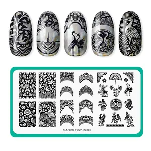 Shell Inlay French (M689) - Nail Stamping Plate Shell Inlay French (M689) - Nail Stamping Plate