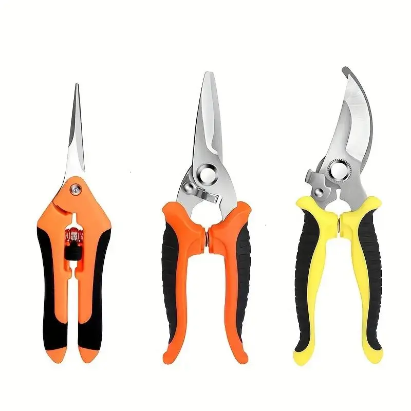 Garden Pruning Shears, Stainless Steel Garden Scissors, Gardening Scissors, Pruning Shears, Gardening Tools for Trimming, Tree Trimmer, Shrub Trimming Tool