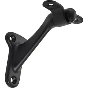 20 Pack 3 Inch Matte Black Hand Rail Bracket Heavy Duty Hardware for Stairways, Home or Office Stair Support Handrail Brackets