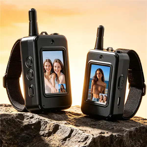 Kids' Rechargeable Video Walkie-Talkies, 2-Pack Unisex, 500m/1640ft Range, 4 Voice Modes, 1000mAh Battery, Fun Toy, Birthday & Boy Gifts for Kids