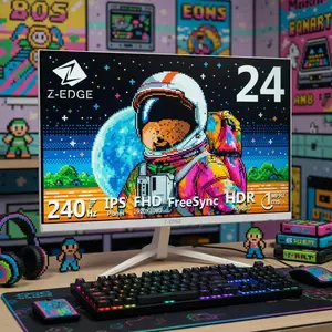 Z-EDGE 24" Gaming Monitor | 240Hz | FHD 1080P | IPS | 1ms | AMD FreeSync | White