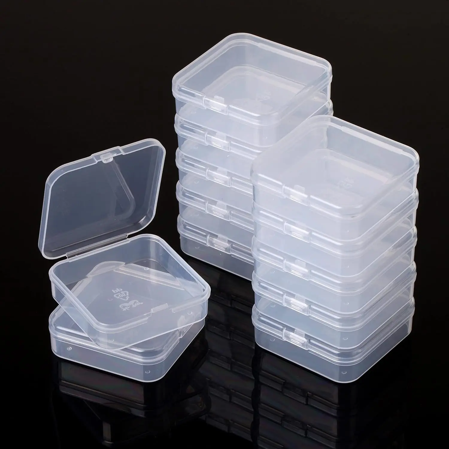 - Small Plastic Containers, Clear, 12 count, Small Bead Organizer, Small Containers for Organizing, Bead Containers, Small Plastic Box, Mini Containers, Small Plastic Storage Containers