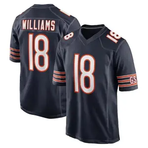 Chicago William 18 Black/Navy/Orange/White Football Player Game Jerseys, T-shirts Top for Men Women