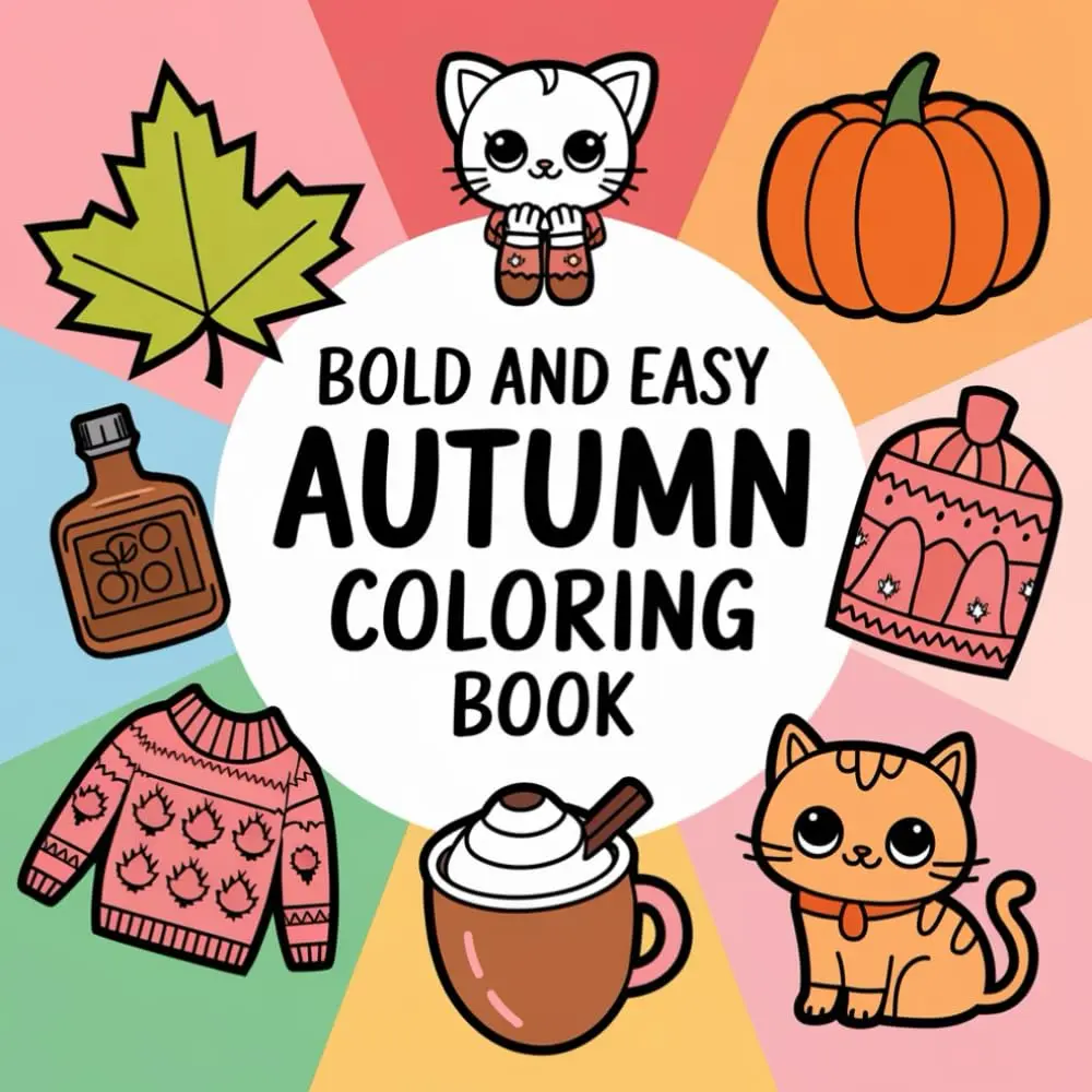 Fall Magic Coloring Book for Adults and Teens: 50 Beautiful Autumn Coloring Pages with Leaves, Pumpkins, Forest Animals, Cozy Scenes, and Rustic Country Charm for Relaxation and Creativity