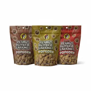 Buc-ee's Peanut Butter & Caramel Popcorn - Sweet & Savory Snack with Crunchy Kernels Coated in Creamy Peanut Butter & Rich Caramel - 6 oz Resealable Bags for Freshness