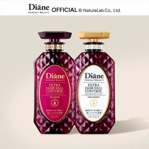Moist Diane Perfect Beauty Hair Fall Control Shampoo & Treatment Set | Strengthening & Volumizing Care for Thinning, Dry & Itchy Scalp | Official Partner