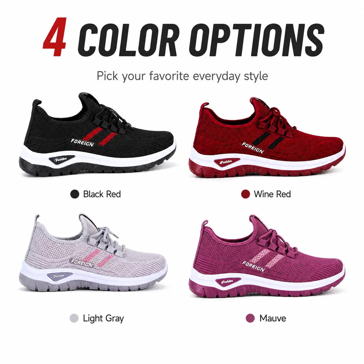 Women’s Breathable Knit Sneakers, Lightweight Walking Shoes, Flexible Sole Athletic Sneakers, Comfortable Lace-Up Running Shoes, Casual Sneakers, Walking Shoes, Workout Shoes, Everyday Shoes
