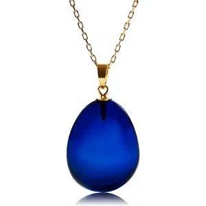 Amber Pendant Necklace with 18 inch 925 Sterling Silver Chain, Blue - Red - Green Amber Necklace for Women, Amber Stone Jewelry, 100% Genuine, HandMade from Amber