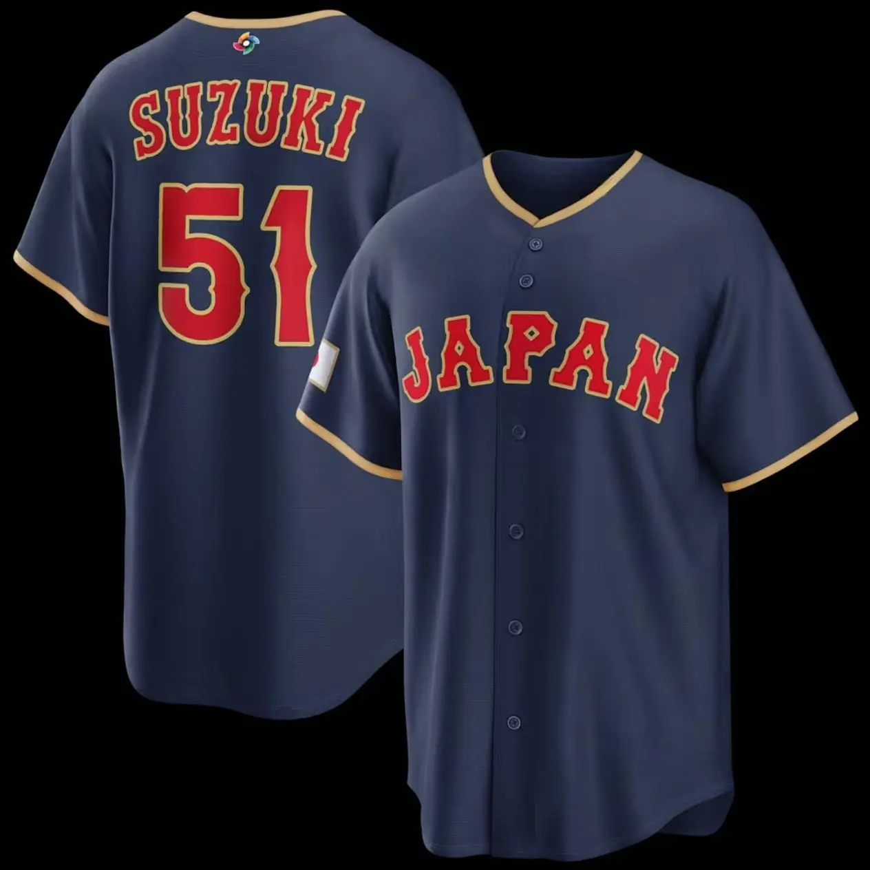 Unisex Baseball Suzuki 51 Japan Baseball 2026 Classic Road Stadium Jersey - Navy