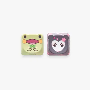 Bear Individual Key Caps- Cute Bear-Shaped Keycaps for Mechanical Keyboard - Bear Profile, 18mm x 18mm, White Sublimated Plastic, Low Profile, Uniform Height