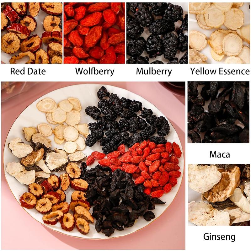 [Upgraded Formula]MONBRIZZ Five Treasure Ginseng Kidney Tea Organic Gift for Mom & Men 7 Precious Ingredients Formula Natural Herbal Beverage Good for Kidney