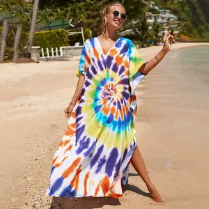 Printed Beach Cover-up Holiday Beach Dress Bikini Sun Protection Clothes Cover-up