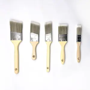 5pcs Professional Grade Paint Brush Set, Nylon/polyester Flat Brushes, Furniture Paint Brushes, Ideal for All Projects, Durable & Versatile Art Tools