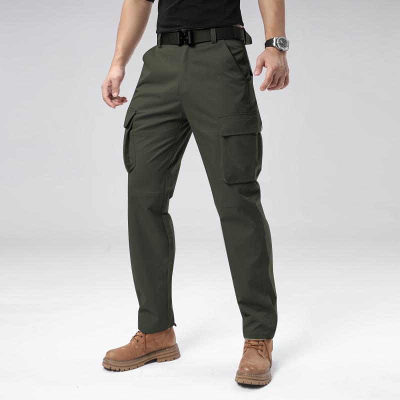 4Pac Men's Casual Cargo Work Pants, Multi-Pocket Straight Leg Utility Trousers, Outdoor & Daily Wear | 1/2/3/4-pacs