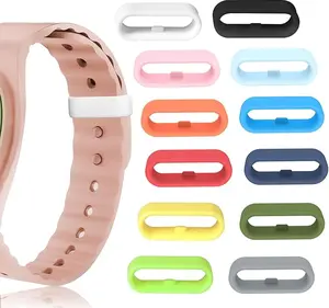 Multi-Color Band Keeper, Silicone Fastener Rings Loop/Holder/Clips