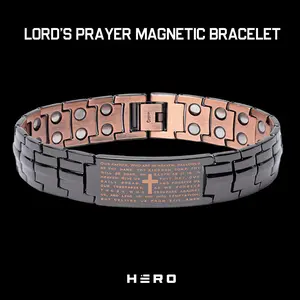 Power of the Lord’s Prayer Magnetic Copper Bracelet : Helps Pair Veterans With A Service Dog Or Shelter Dog