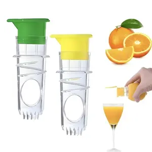 Lemon Squeezer Set 2 Counts Portable Manual Juice Extractor for Lemons Limes & Citrus Fruits Lightweight PP Material Compact & Portable Kitchen Utensils