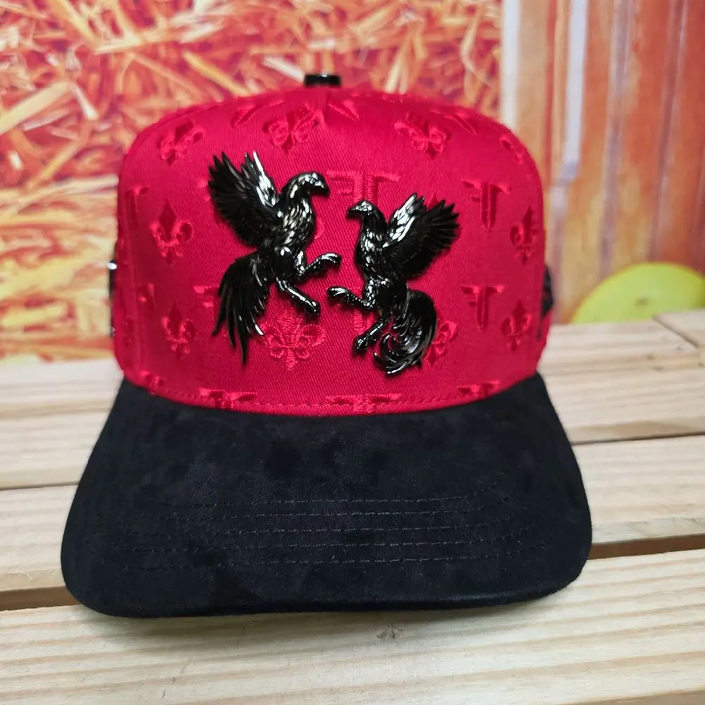 Original Ferreti Brand Rooster-Themed Red Cap