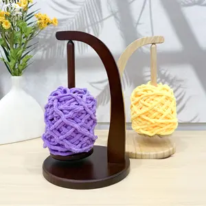 Wooden Yarn Winder with Magnetic Attachment, High-Quality Wood Yarn Holder for Home Sewing Room, Stable Base for Knitting & Crochet Projects
