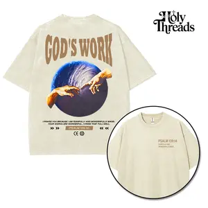 [Holy Threads] God's Work Psalm 139:14 Unisex Washed T-shirt Vintage Tee Jesus Shirt Jesus Tee Christian Merch Christian Apparel God Apparel Faith Clothing Christian Bible Shirt