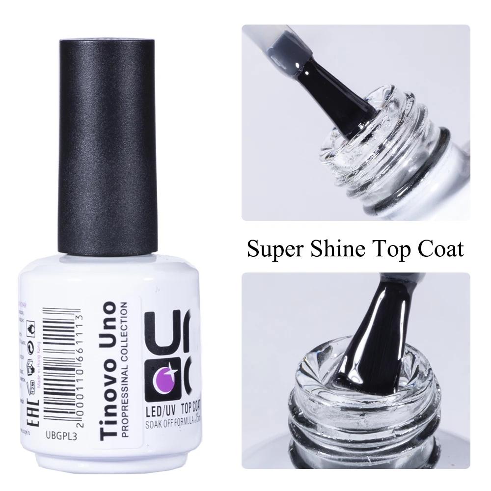 Tinovo Uno Latest Rubber Base Gel Nail Polish UV Semi Permanent Thick Strong Base Coat Top Coat for Manicure Nails Art Salon