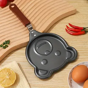 1pc Charming Breakfast Non-Stick Bear Pattern Frying Pan 5.5inch Skillet for Eggs & Pancakes Hand Wash Only