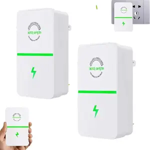 Pack of 2 Plug-In Power Box with US Plug 2026 New Updated Design, Compatible with 90–250V Input Range Compact Plug-In Device with Indicator Light for Home Office Socket