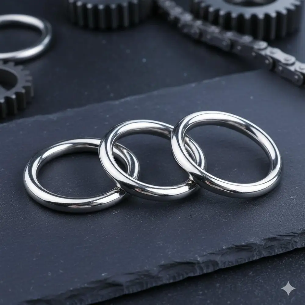 Stainless Steel Finger Spinner Fidget Toy - Unisex Rotatable Stress Relief Fidgets for Adults & Kids, Creative Portable Gift Idea for Men, Bathroom Anxiety Relaxation Gadget