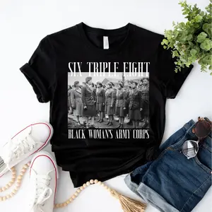 Vintage Six Triple Eight Sweatshirt, Retro Black Woman's Army Corps Shirt, 6888th Battalion Tee Shirt, Movie Shirt, Black History Sweatshirt