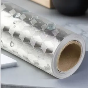 Self-Adhesive Kitchen Backsplash, Waterproof & Heat Resistant Oil Splash Guard for Countertops, Drawers, Cabinets. Easy to Clean, Removable without Residue. Instant Kitchen Makeover with Textured Design.