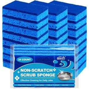 24-Pack Kitchen Sponges Non Scratch Dual Sided Dish for Kitchen and More