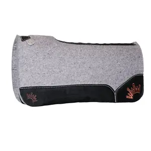 Best Ever Pads Kush Wool Saddle Pad Black Wear Leather .75x30x30