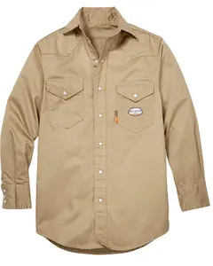 Rasco Men's Men'S Fr Lightweight Twill Work Shirt - Fr1003kh