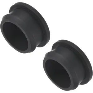 Silicone Snap-in Locking Hole Plugs, Flush Type Round Rubber Panel Seal Cover, Waterproof Sealing Plugs for Kitchen Bulkheads, 26mm/1 Inch Diameter Black, Pack of 2